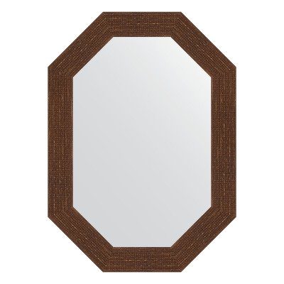 Зеркало в багетной раме - мозаика античная медь 52х72см Evoform Octagon BY 7089