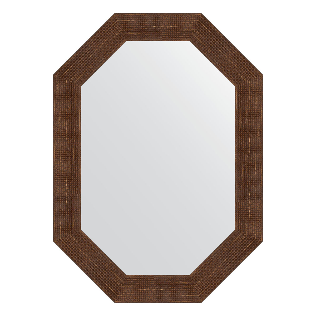 Зеркало в багетной раме - мозаика античная медь 52х72см Evoform Octagon BY 7089