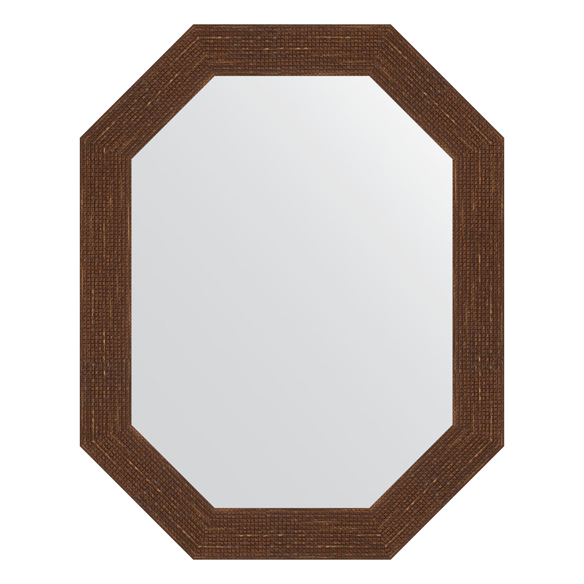 Зеркало в багетной раме - мозаика античная медь 57х72см Evoform Octagon BY 7090