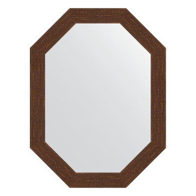 Зеркало в багетной раме - мозаика античная медь 62х82см Evoform Octagon BY 7091