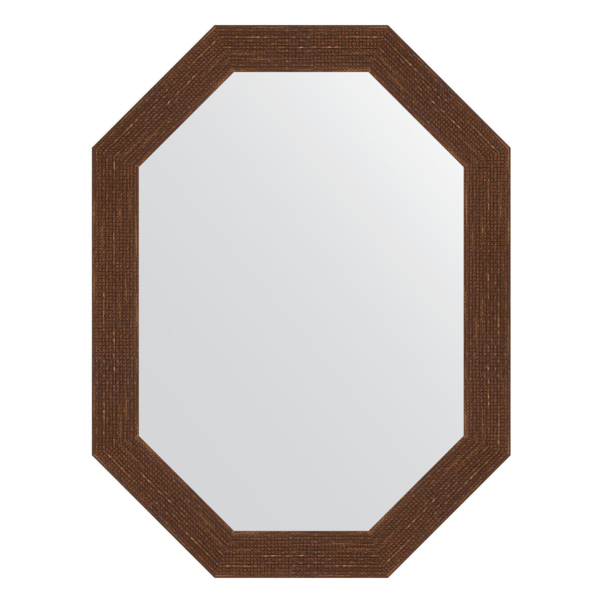 Зеркало в багетной раме - мозаика античная медь 62х82см Evoform Octagon BY 7091
