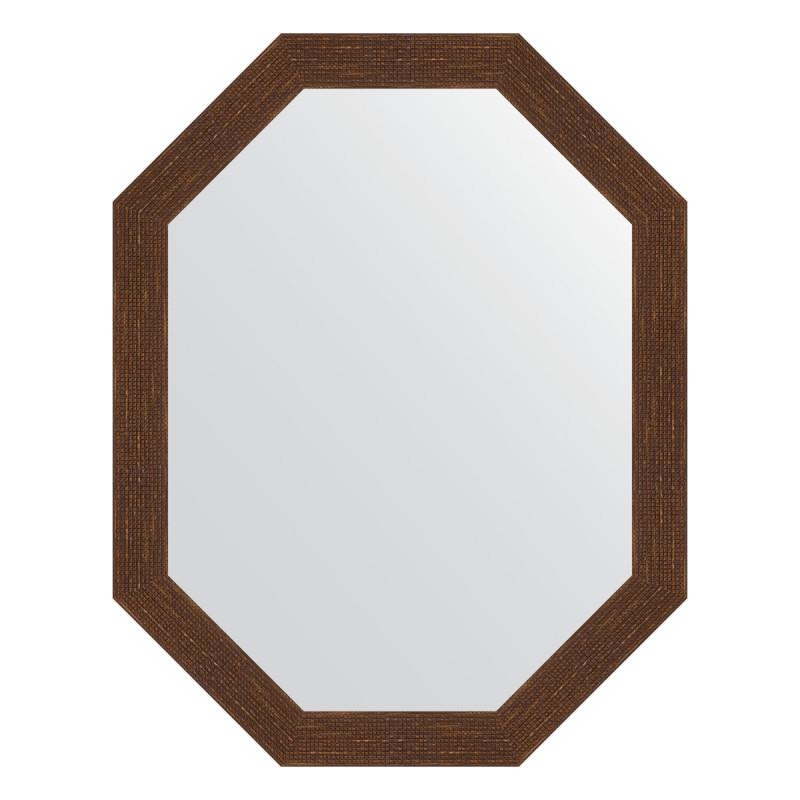 Зеркало в багетной раме - мозаика античная медь 72х92см Evoform Octagon BY 7092