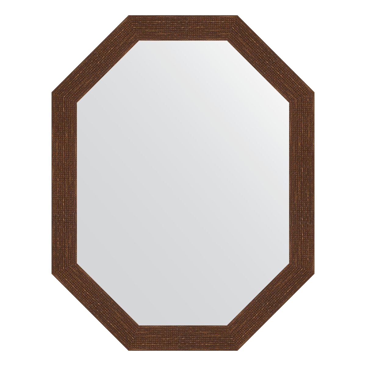 Зеркало в багетной раме - мозаика античная медь 72х92см Evoform Octagon BY 7092