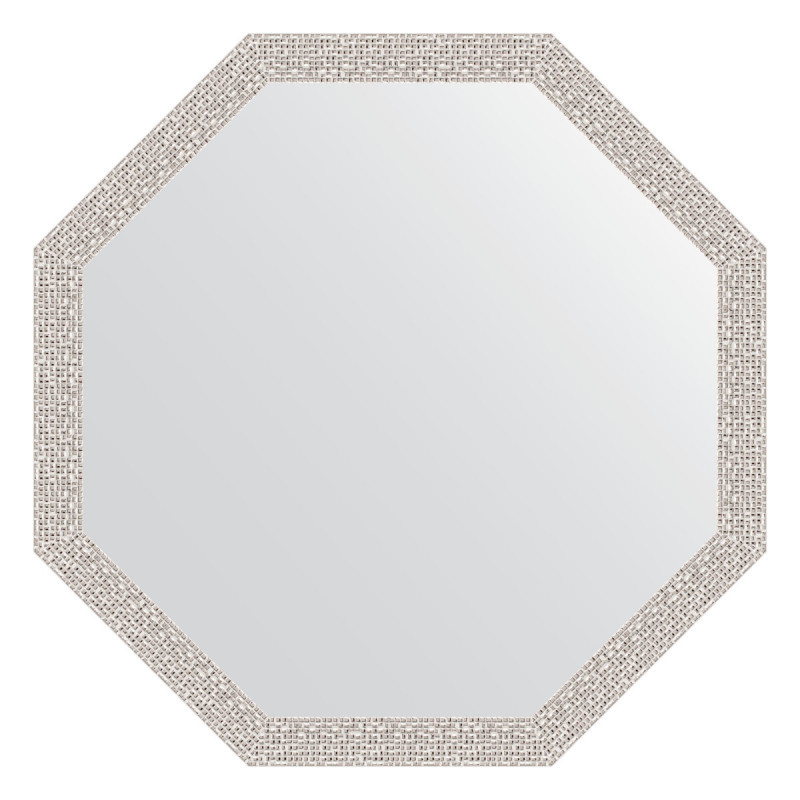 Зеркало в багетной раме - мозаика хром 68х68см Evoform Octagon BY 3681