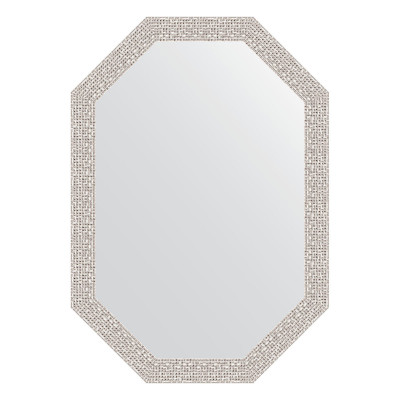 Зеркало в багетной раме - мозаика хром 48х68см Evoform Octagon BY 7005