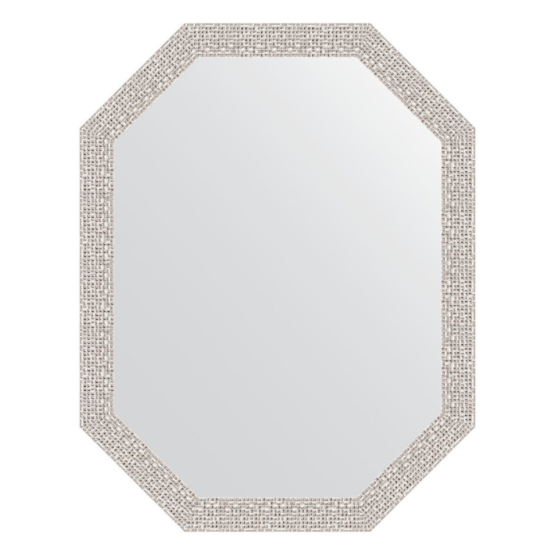 Зеркало в багетной раме - мозаика хром 53х68см Evoform Octagon BY 7006
