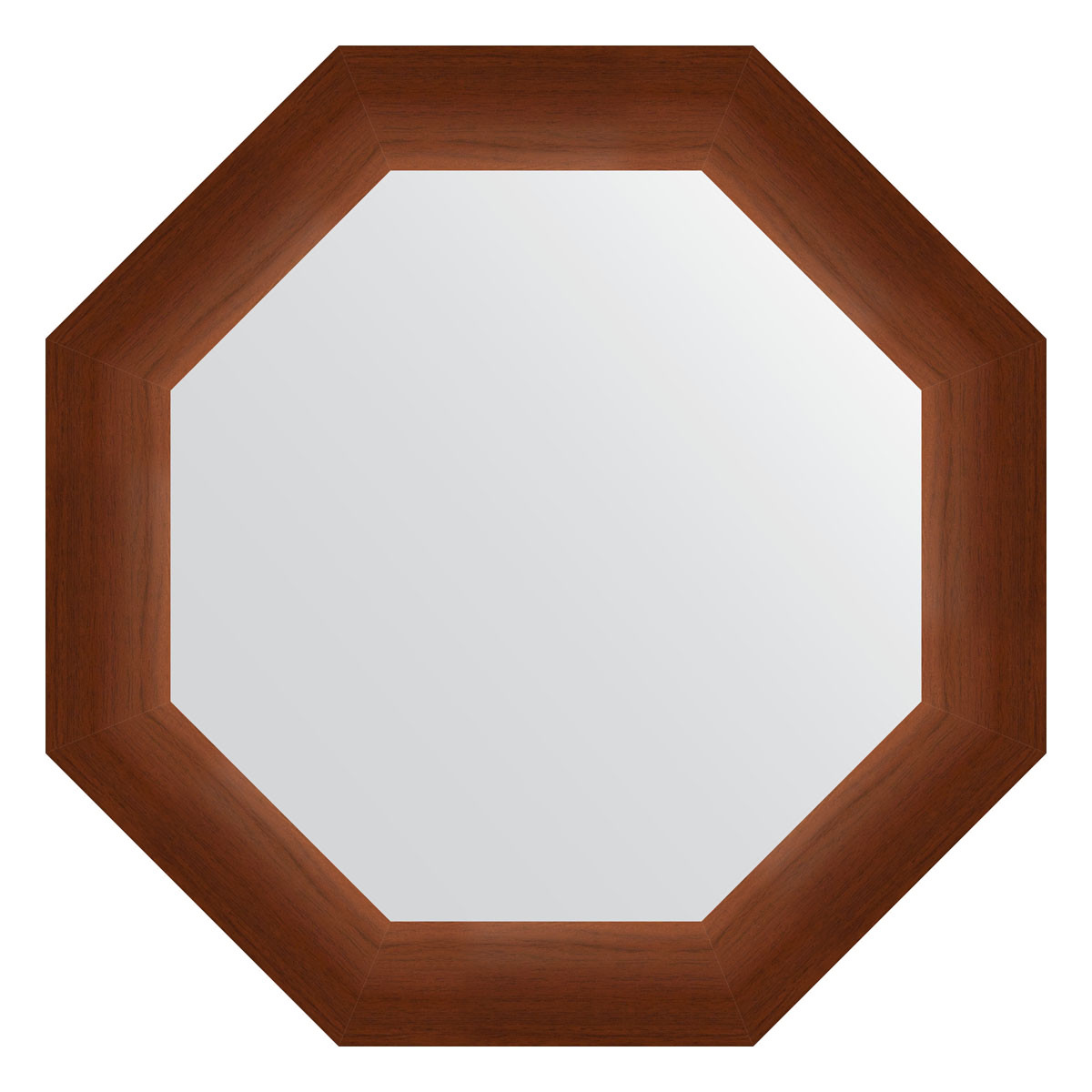 Зеркало в багетной раме - орех 52х52см Evoform Octagon BY 3727