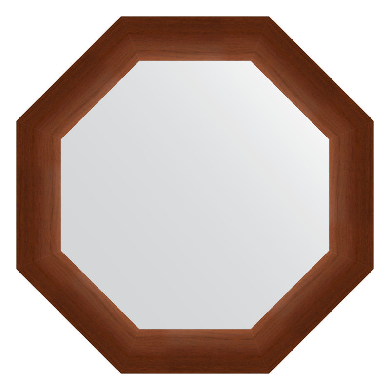 Зеркало в багетной раме - орех 62х62см Evoform Octagon BY 3728