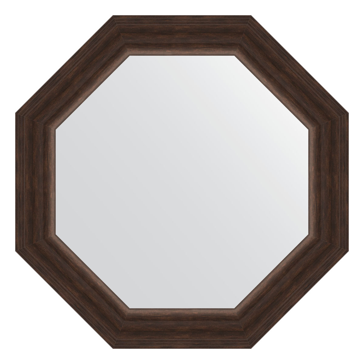 Зеркало в багетной раме - палисандр 52х52см Evoform Octagon BY 3721