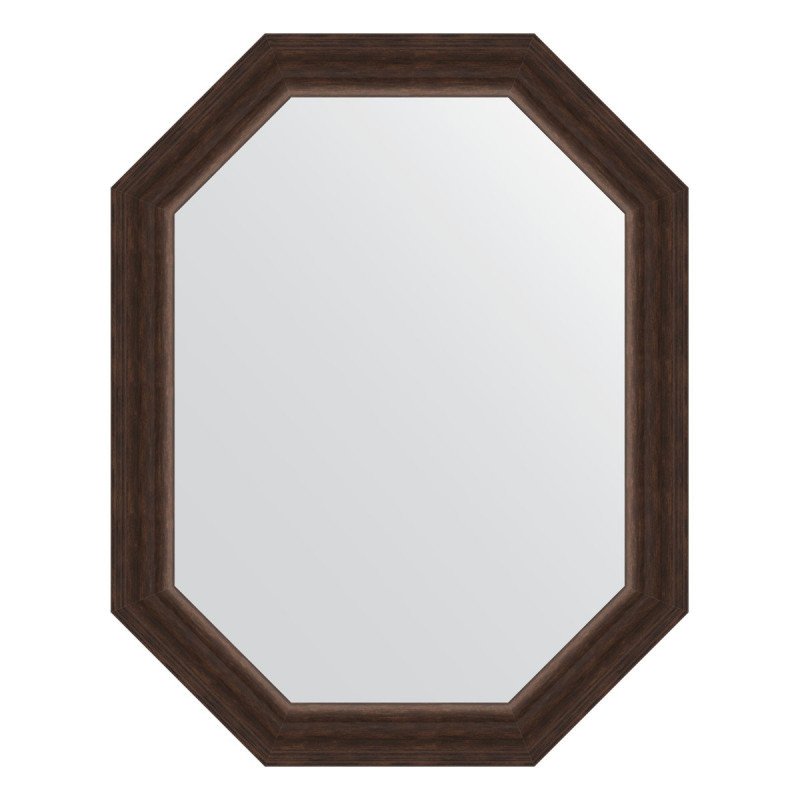 Зеркало в багетной раме - палисандр 56х71см Evoform Octagon BY 7066