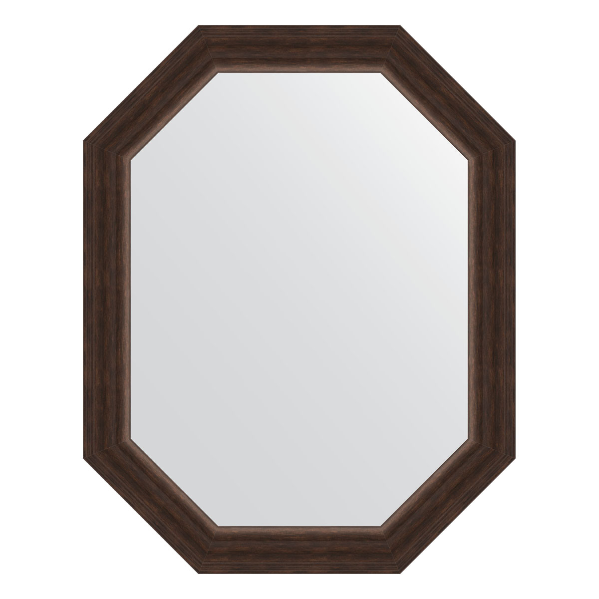 Зеркало в багетной раме - палисандр 56х71см Evoform Octagon BY 7066