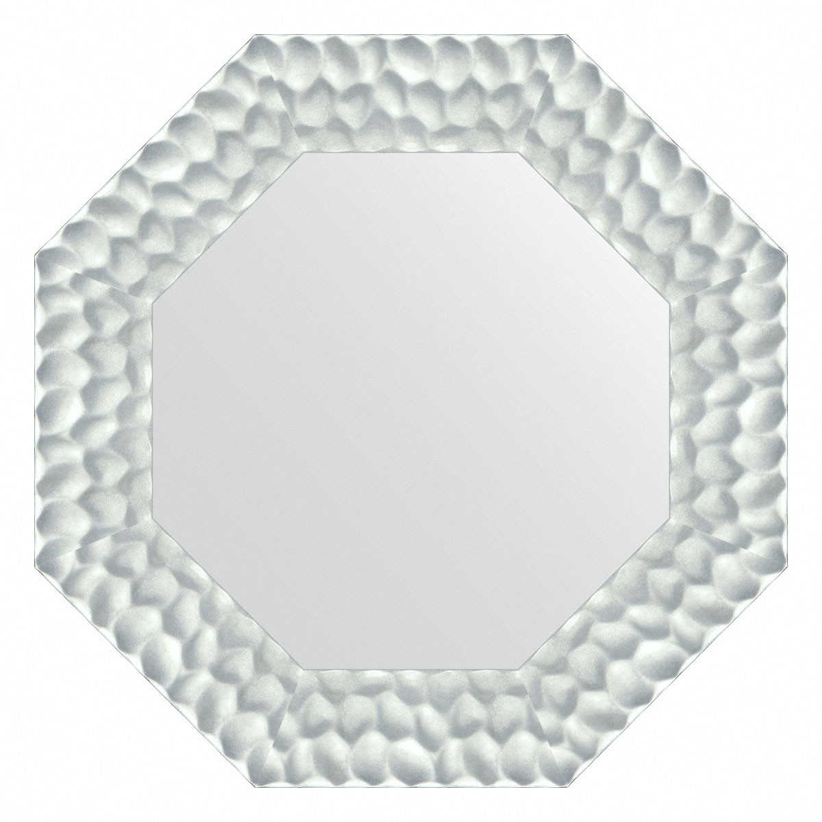 Зеркало в багетной раме - перламутровые дюны 77х77см Evoform Octagon BY 3888
