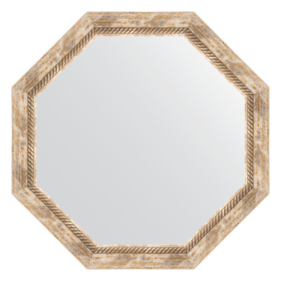 Зеркало в багетной раме - прованс с плетением 73х73см Evoform Octagon BY 3759