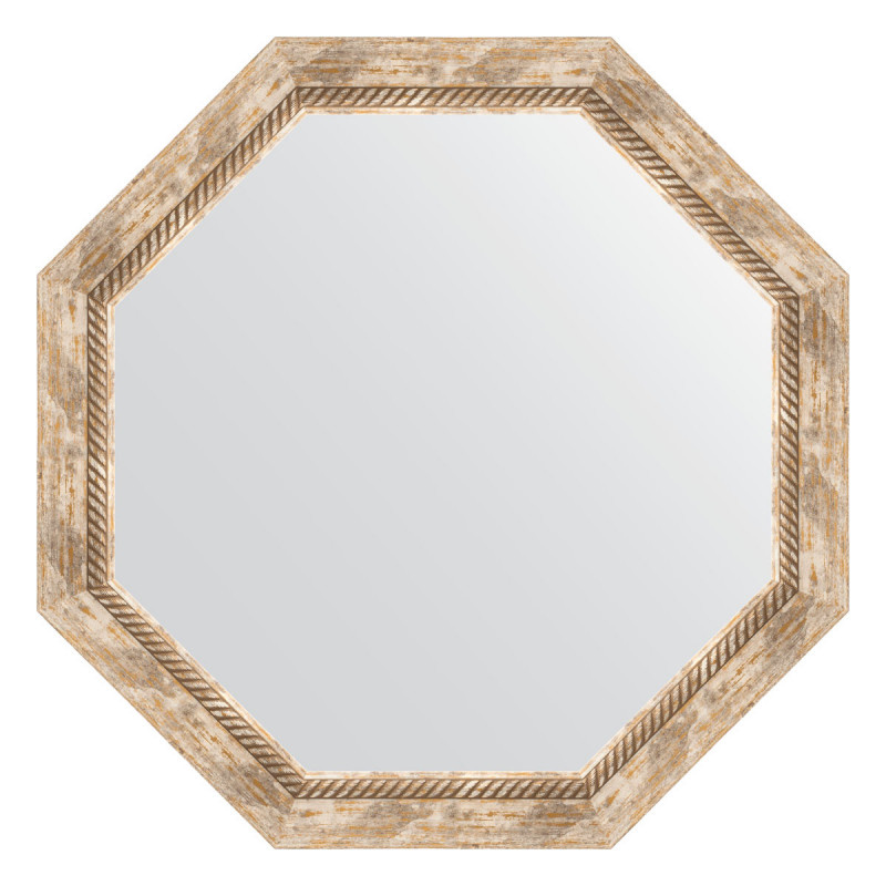 Зеркало в багетной раме - прованс с плетением 73х73см Evoform Octagon BY 3759
