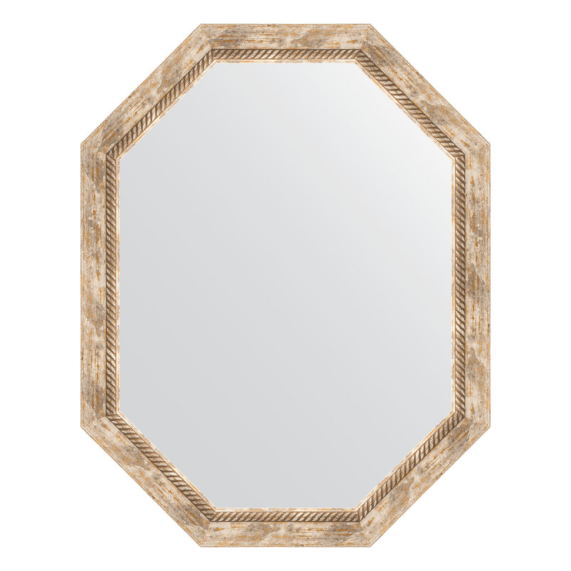 Зеркало в багетной раме - прованс с плетением 73х93см Evoform Octagon BY 7120