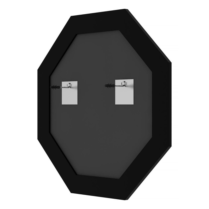 Зеркало в багетной раме - серебряная кольчуга 61х61см Evoform Octagon BY 7404