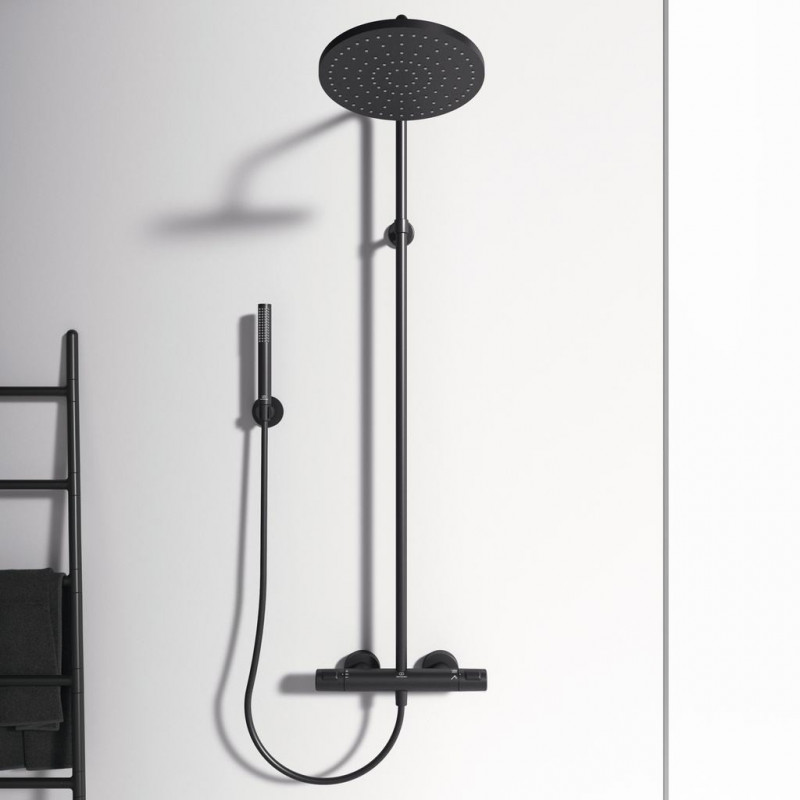 Душевая система Ideal Standard CERATHERM T25 с термостатическим смесителем, Silk Black, BC748XG