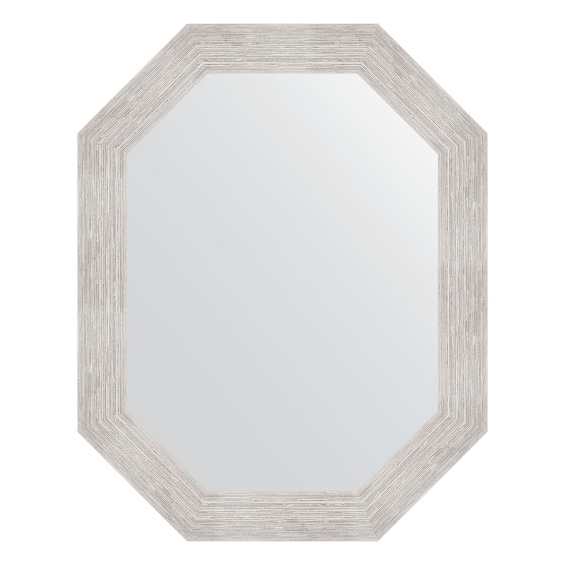Зеркало в багетной раме - серебряный дождь 57х72см Evoform Octagon BY 7086