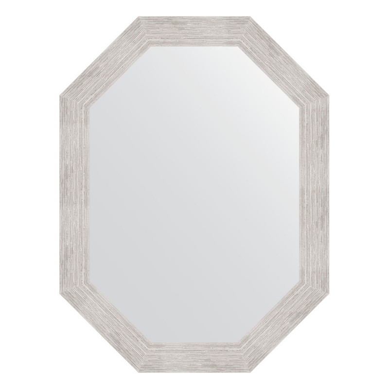 Зеркало в багетной раме - серебряный дождь 62х82см Evoform Octagon BY 7087