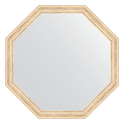 Зеркало в багетной раме - слоновая кость 70х70см Evoform Octagon BY 3687