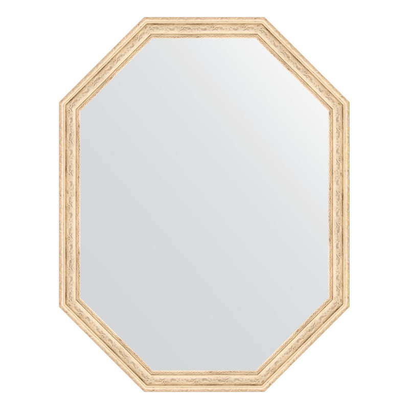 Зеркало в багетной раме - слоновая кость 69х89см Evoform Octagon BY 7020