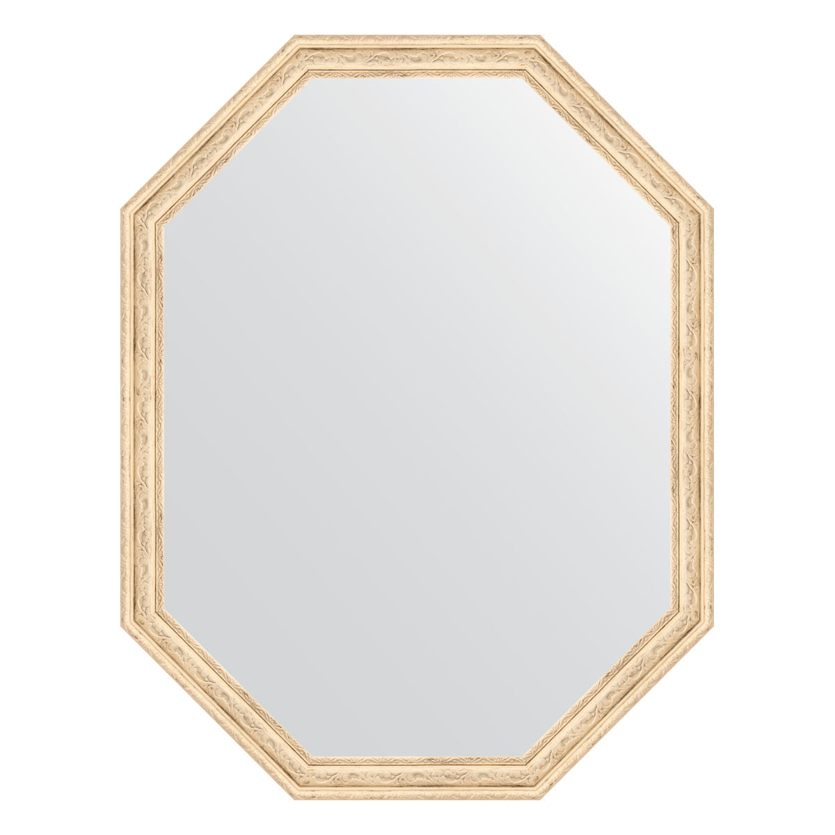Зеркало в багетной раме - слоновая кость 69х89см Evoform Octagon BY 7020