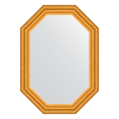 Зеркало в багетной раме - состаренное золото 52х72см Evoform Octagon BY 7081