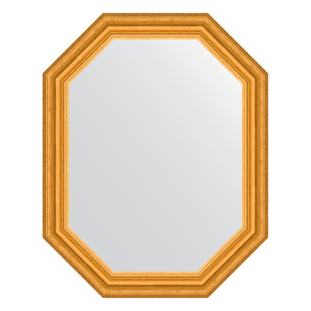 Зеркало в багетной раме - состаренное золото 57х72см Evoform Octagon BY 7082