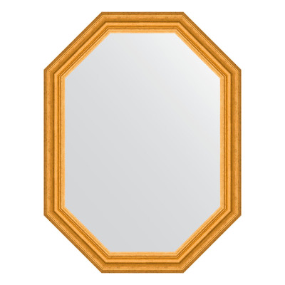 Зеркало в багетной раме - состаренное золото 62х82см Evoform Octagon BY 7083
