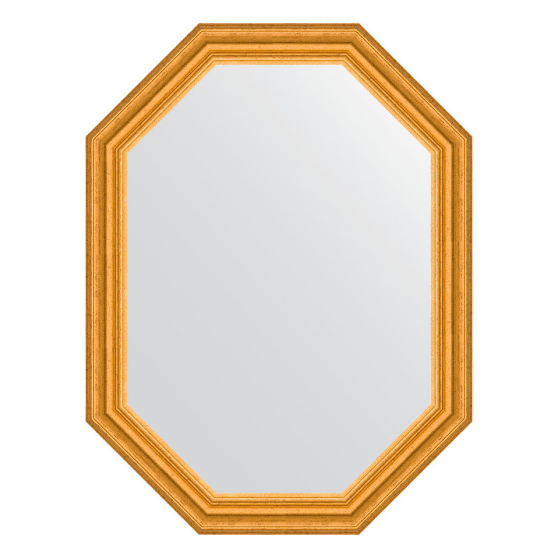 Зеркало в багетной раме - состаренное золото 62х82см Evoform Octagon BY 7083