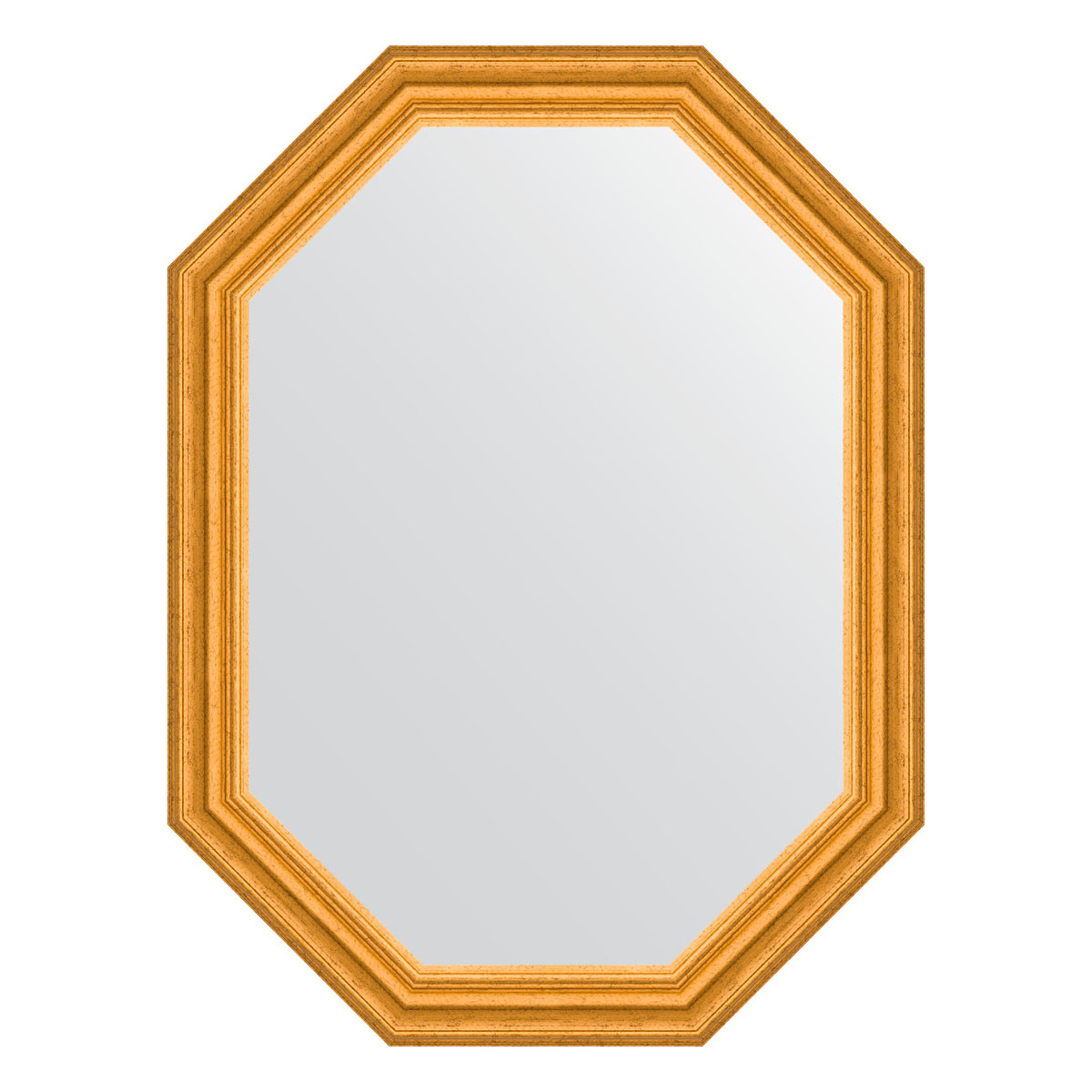 Зеркало в багетной раме - состаренное золото 62х82см Evoform Octagon BY 7083