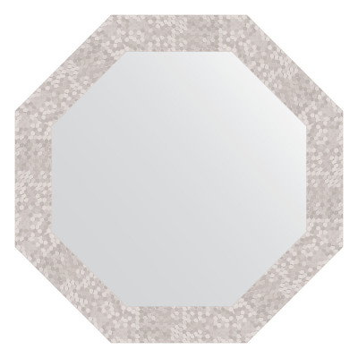 Зеркало в багетной раме - соты алюминий 67х67см Evoform Octagon BY 7309