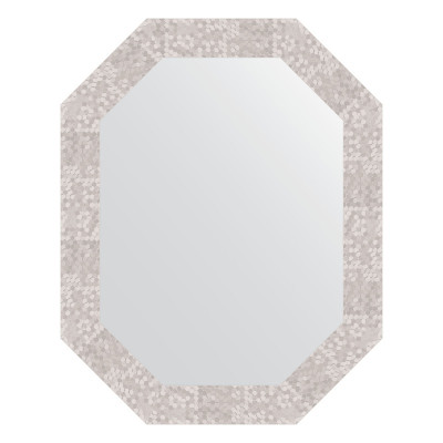Зеркало в багетной раме - соты алюминий 57х72см Evoform Octagon BY 7098