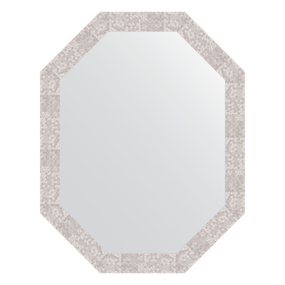 Зеркало в багетной раме - соты алюминий 72х92см Evoform Octagon BY 7100