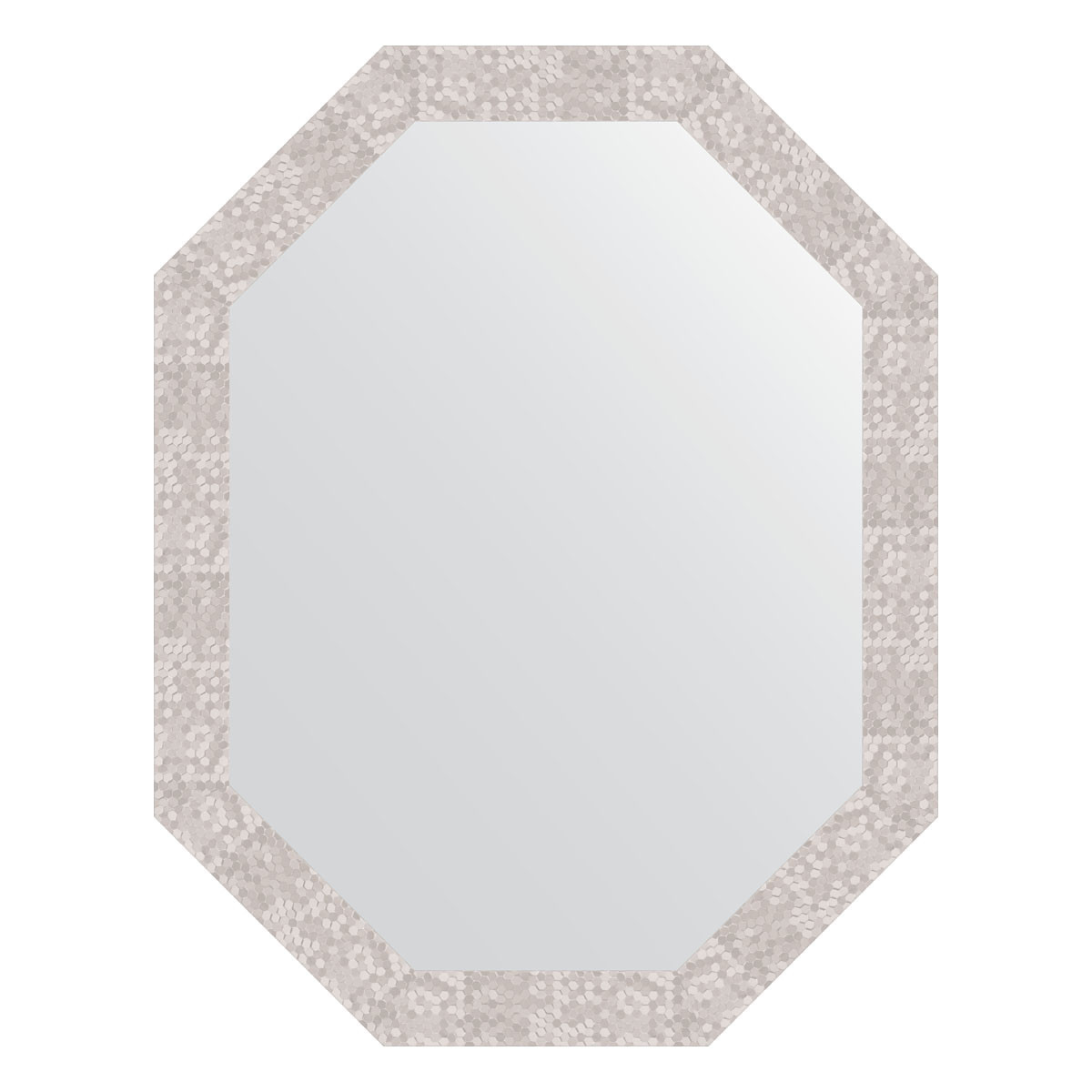 Зеркало в багетной раме - соты алюминий 72х92см Evoform Octagon BY 7100