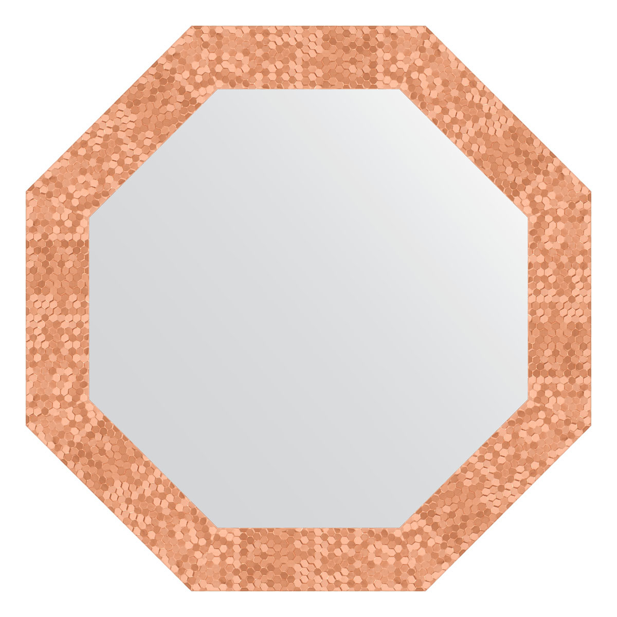 Зеркало в багетной раме - соты медь 63х63см Evoform Octagon BY 3743