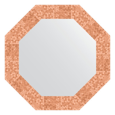 Зеркало в багетной раме - соты медь 57х57см Evoform Octagon BY 7306