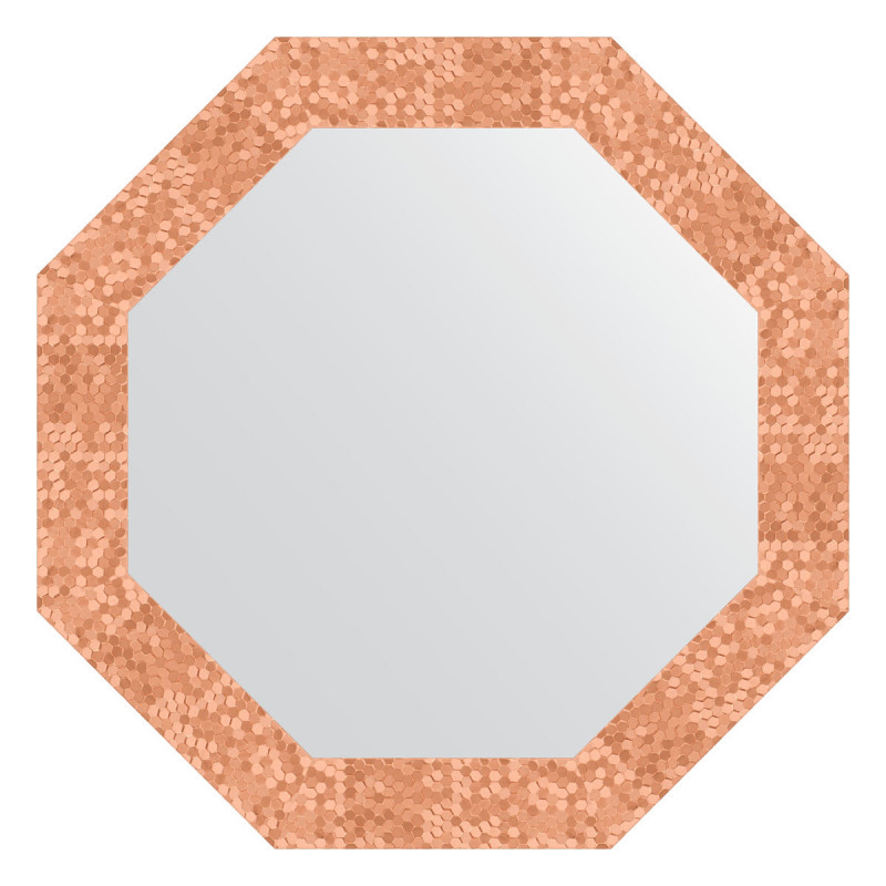 Зеркало в багетной раме - соты медь 67х67см Evoform Octagon BY 7307