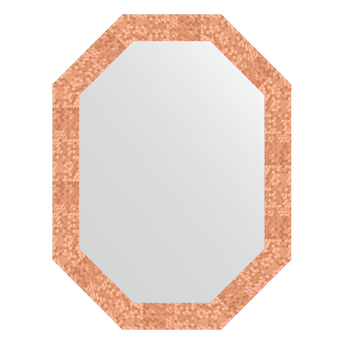 Зеркало в багетной раме - соты медь 62х82см Evoform Octagon BY 7095