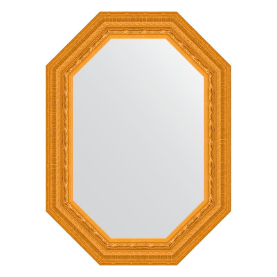 Зеркало в багетной раме - сусальное золото 54х74см Evoform Octagon BY 7133