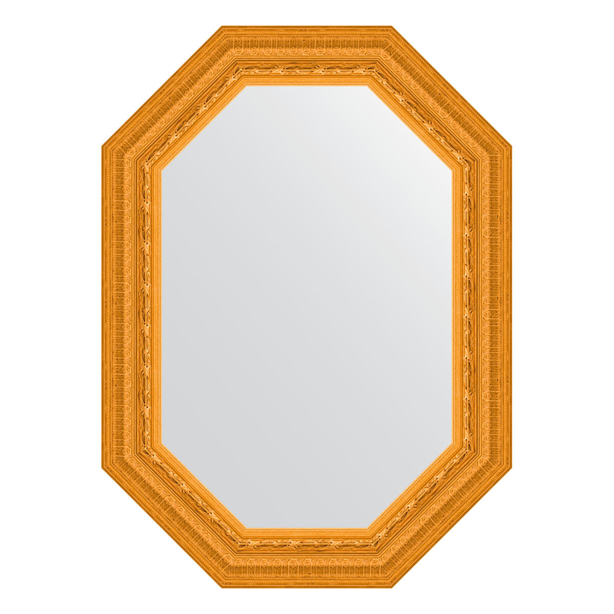 Зеркало в багетной раме - сусальное золото 54х74см Evoform Octagon BY 7133