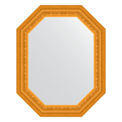 Зеркало в багетной раме - сусальное золото 59х74см Evoform Octagon BY 7134