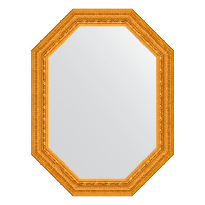 Зеркало в багетной раме - сусальное золото 64х84см Evoform Octagon BY 7135