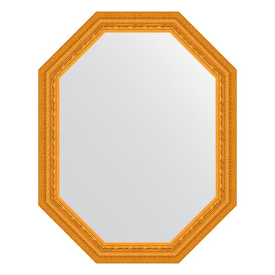 Зеркало в багетной раме - сусальное золото 74х94см Evoform Octagon BY 7136