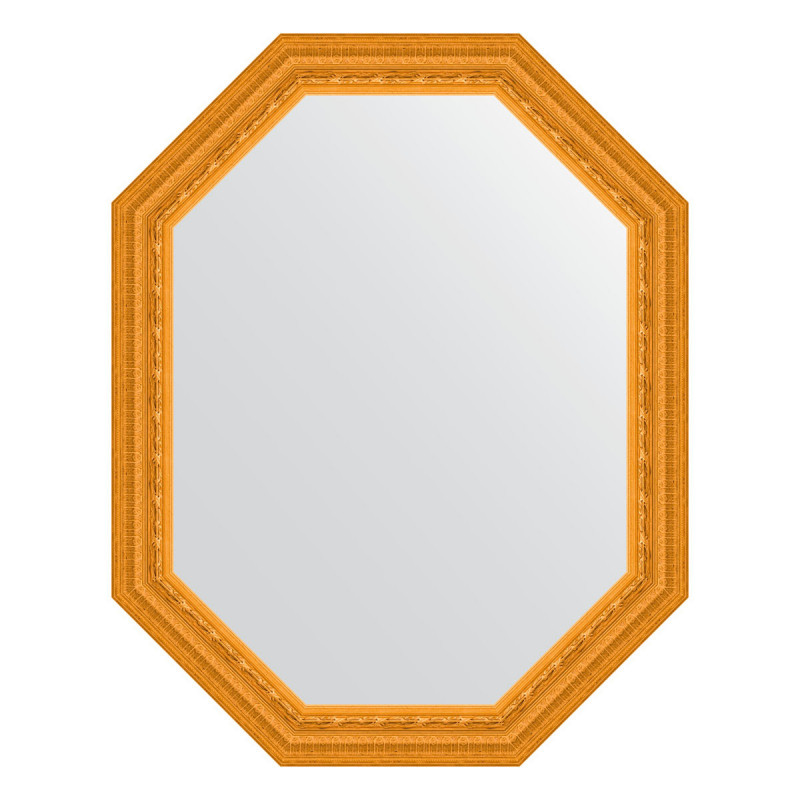 Зеркало в багетной раме - сусальное золото 74х94см Evoform Octagon BY 7136