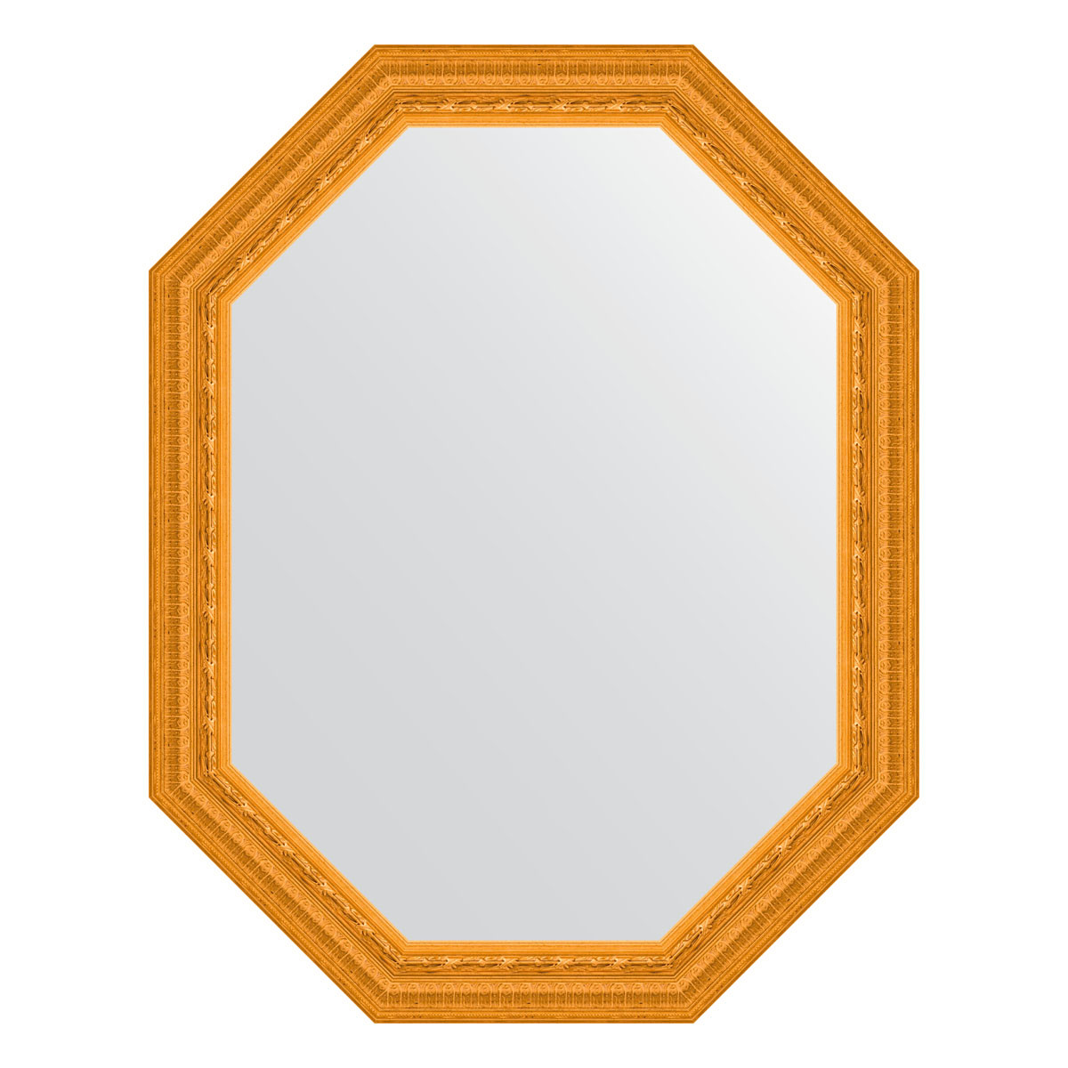 Зеркало в багетной раме - сусальное золото 74х94см Evoform Octagon BY 7136