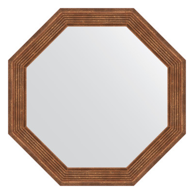 Зеркало в багетной раме - сухой тростник 50х50см Evoform Octagon BY 3661