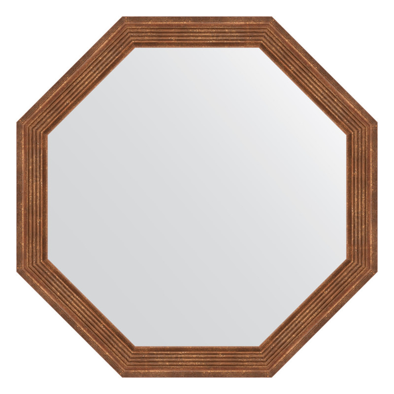 Зеркало в багетной раме - сухой тростник 60х60см Evoform Octagon BY 3662