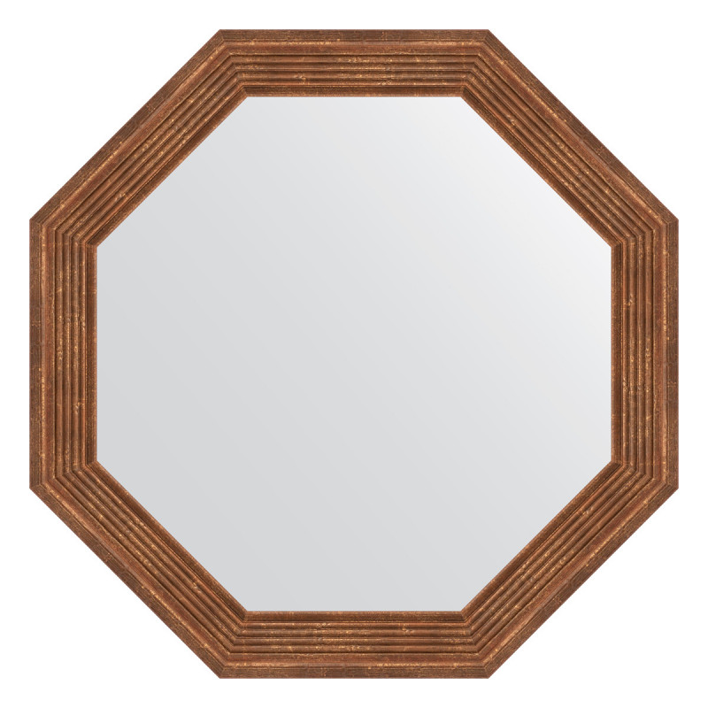 Зеркало в багетной раме - сухой тростник 54х54см Evoform Octagon BY 3961