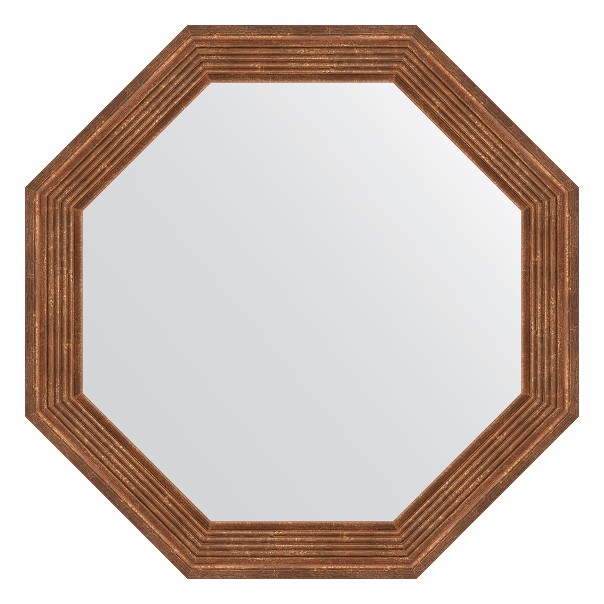 Зеркало в багетной раме - сухой тростник 54х54см Evoform Octagon BY 3961